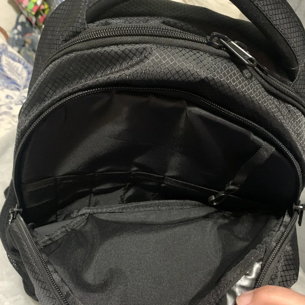 Champion Authentic Gray Black Ripstop Backpack School Travel Bag NWT